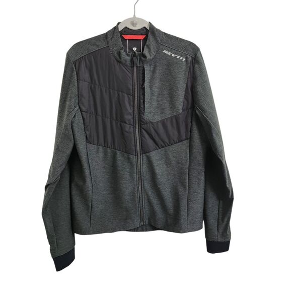Rev'it STORM WB Jacket Mens Large Black Motorcycle Windproof Quilted Hydratex